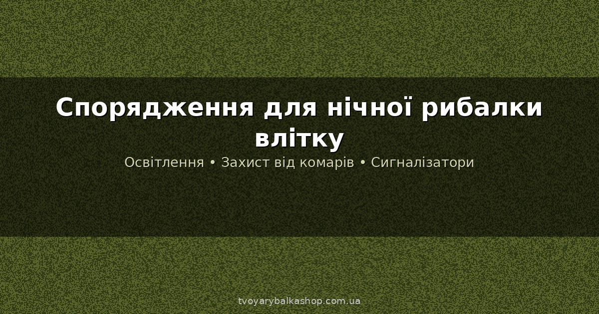 Спорядження для нічної рибалки влітку: що взяти, щоб не пошкодувати