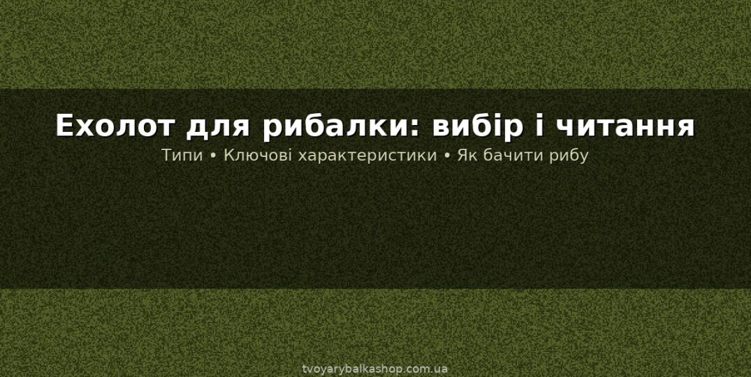 Ехолот для рибалки: як вибрати і як читати показники. Гід для новачків
